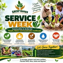 SACEP Kenya Service Week poster: Communities in Action